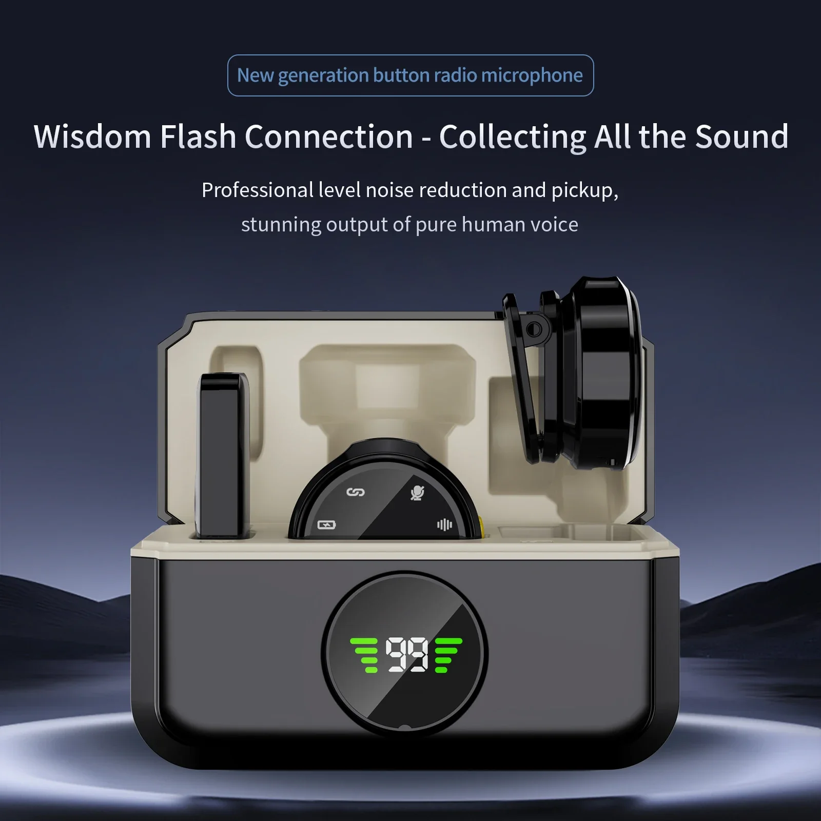 Wireless Lavalier Microphone Dual Omnidirectional Condenser Lavalier Microphone Microphone for iPhone Android Video Recording - Image 2