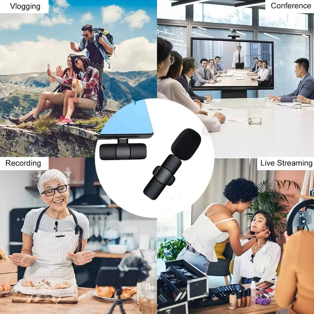 Wireless Lavalier Microphone Mini Portable Audio Video Recording Mic for iPhone Android Live Broadcast Gaming - Image 7