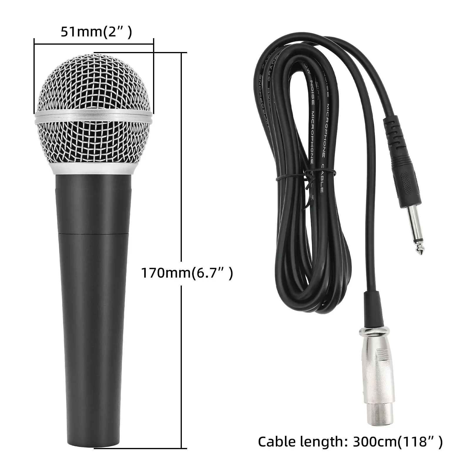 Switch / Without Switch Metal Cardioid Dynamic Wired Microphone Professional Microphone for Karaoke BBOX Recording Vocal Singing - Image 5