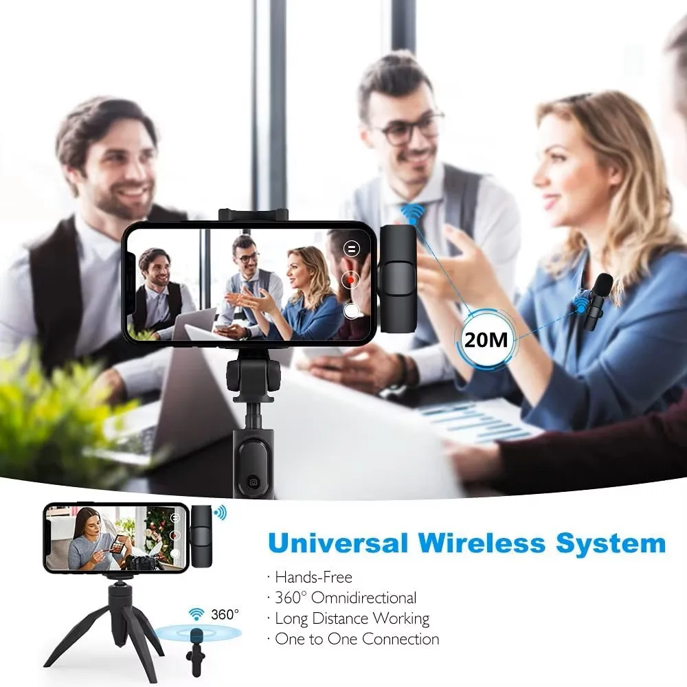 Wireless Lavalier Microphone Mini Portable Audio Video Recording Mic for iPhone Android Live Broadcast Gaming - Image 5