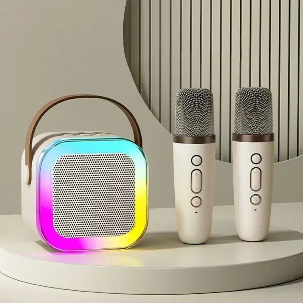 NEW Hot K12 Bluetooth Speaker Portable Home Cute Karaoke Mini Wireless Audio with Microphone K Song Family Singing Machine - Image 2