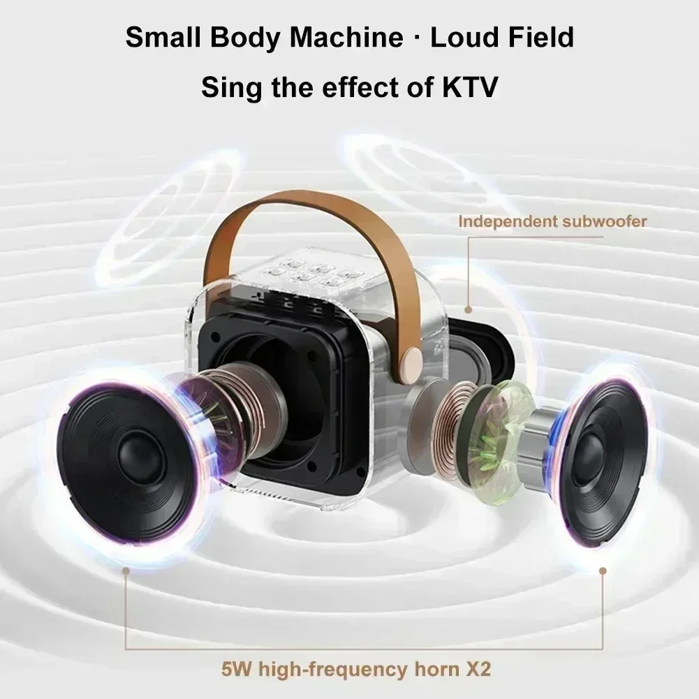 NEW Hot K12 Bluetooth Speaker Portable Home Cute Karaoke Mini Wireless Audio with Microphone K Song Family Singing Machine - Image 5