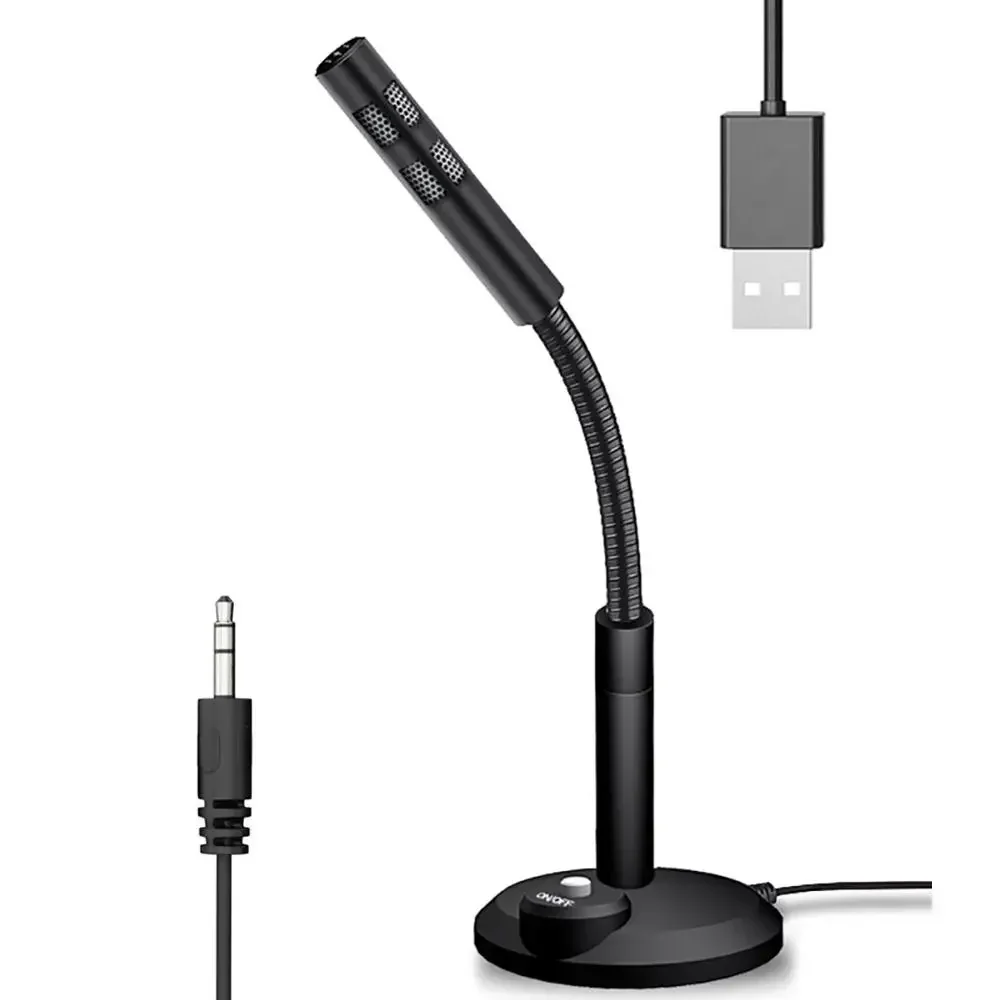 USB Desktop Microphone 3.5mm Omnidirectional PC Laptop Computer Mic for Computer Gaming Recording Chatting Singing Meeting - Image 3