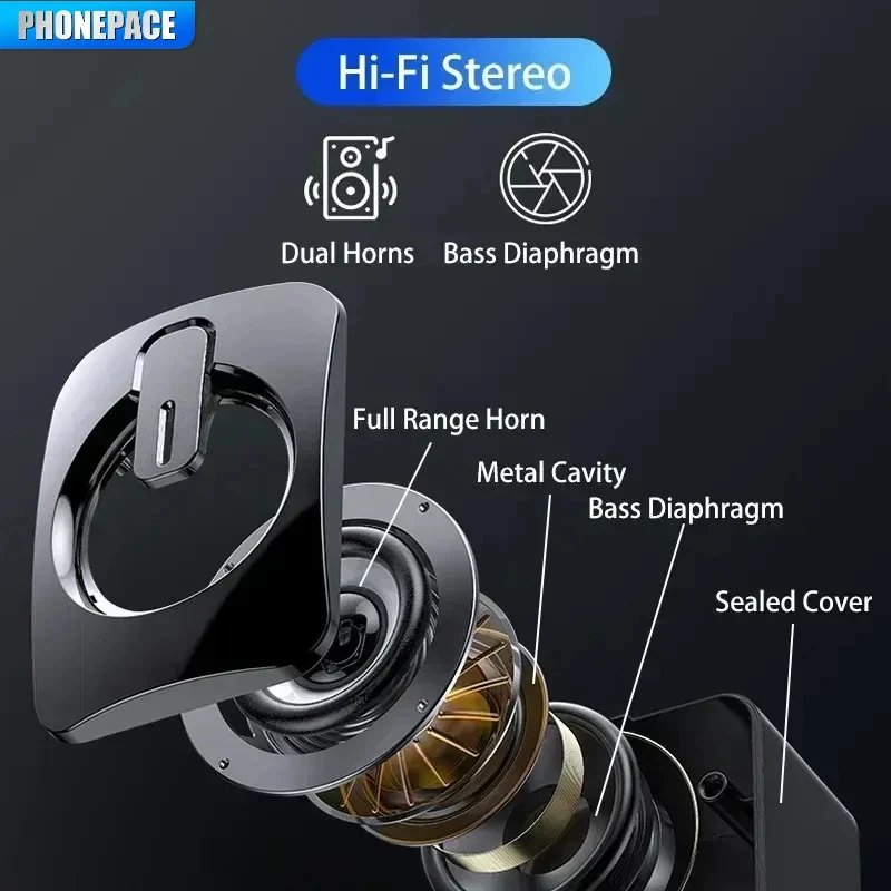 PHONEPACE Computer Loudspeaker Stereo Sound With Microphone 3.5mm AUX Home Office PC Speaker for Macbook Desktop Notebook - Image 3