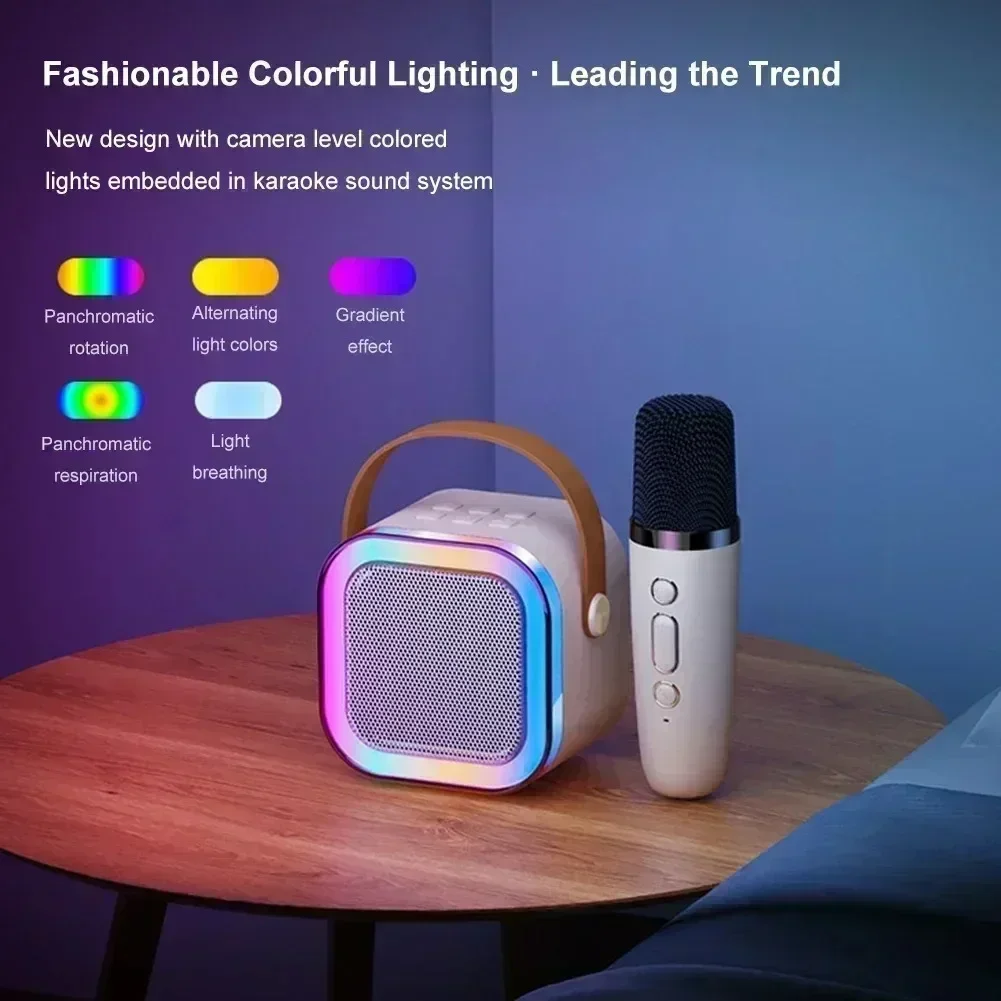 NEW Hot K12 Bluetooth Speaker Portable Home Cute Karaoke Mini Wireless Audio with Microphone K Song Family Singing Machine - Image 6