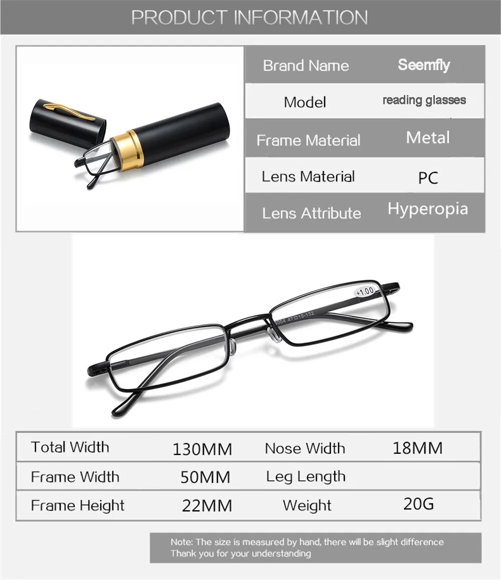 Unisex Reading Glasses Men Women Ultra-light Portable Anti-fatigue Presbyopia Eyeglass With Case Diopter Eyewear +1.0 1.5 2.0 - Image 6