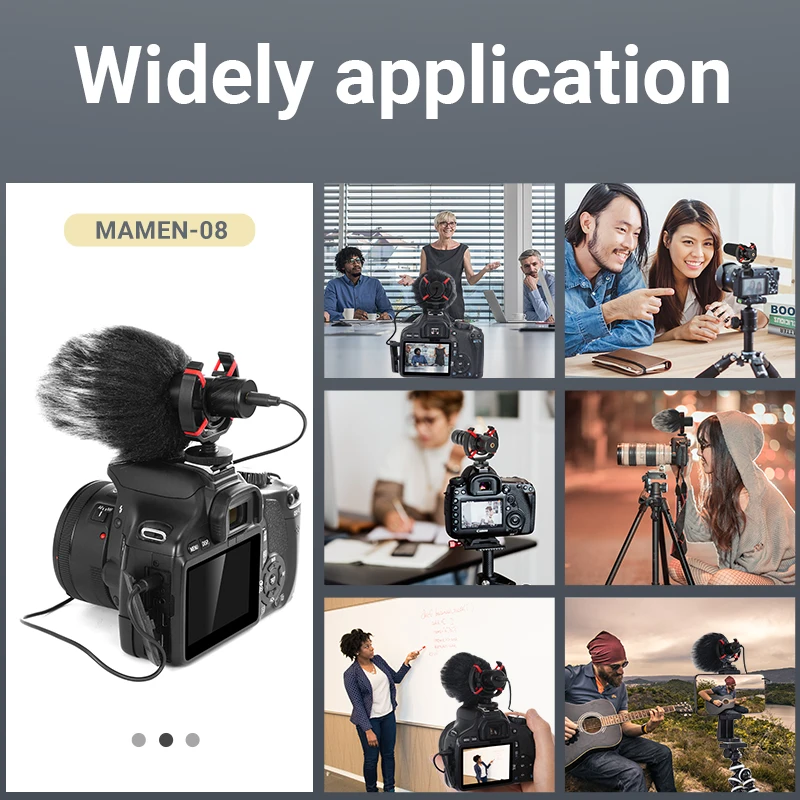 MAMEN Professional Shotgun Microphone Vlog Podcast Microfone Cardioid Pickup for Canon Nikon Camera Phone Interview Recording - Image 7