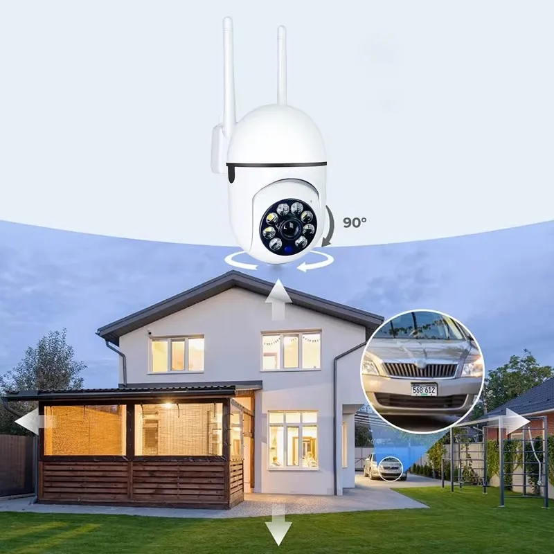 8MP Wifi IP Wireless Security Surveillance PTZ Camera 4X Zoom Cameras Tracking Two-way Audio HD Night Color Cam - Image 4