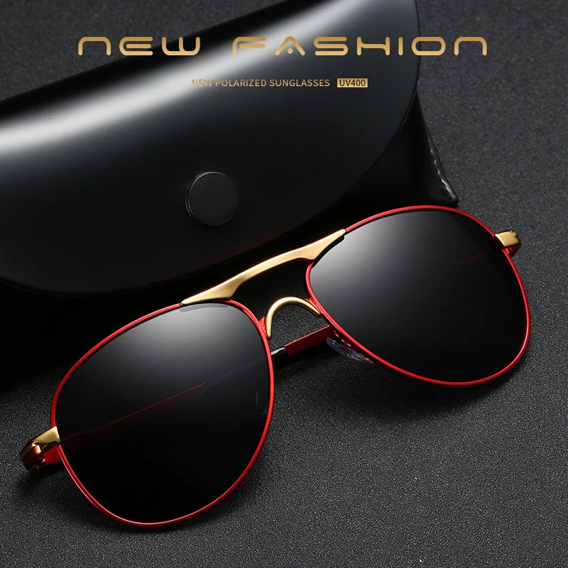 Luxury Pilot Polarized Sunglasses Men Women Driving Fishing Retro Sun Glasses Brand Designer Male Metal Sunglasses For Man UV400 - Image 2