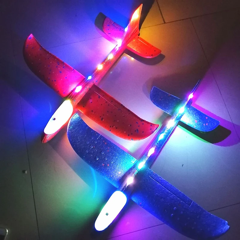 33/50CM Big Flash Glider Foam Plane Hand Throw Light Inertial AirPlane Outdoor Launch Fun of Kids Toys for Children Boys Gift - Image 4