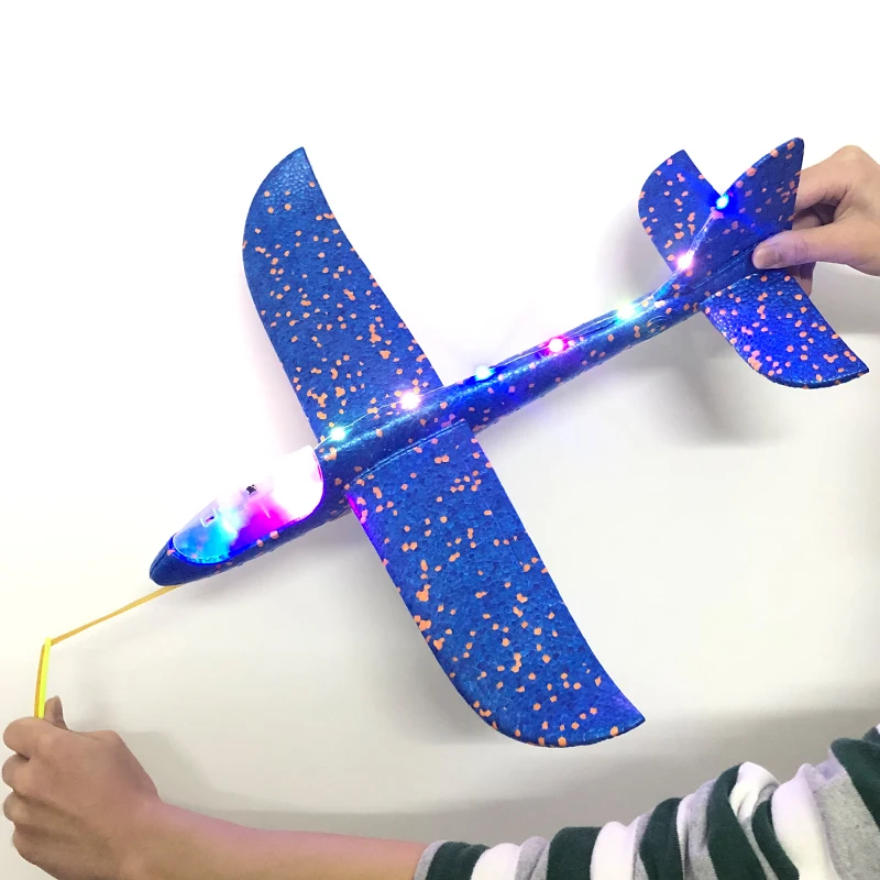 50/33CM Big Flash Glider Foam Plane Hand Throw Light Inertial AirPlane Outdoor Launch Fun of Kids Toys for Children Boys Gift - Image 4