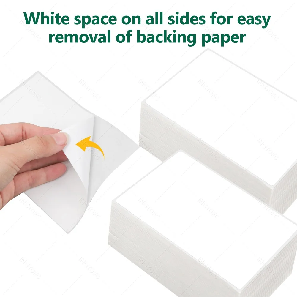 4x6 inch Direct Thermal Labels 500/100 Labels Per stacked Strong Adhesive Resistant Waterproof For Shipping label 100x150mm - Image 4