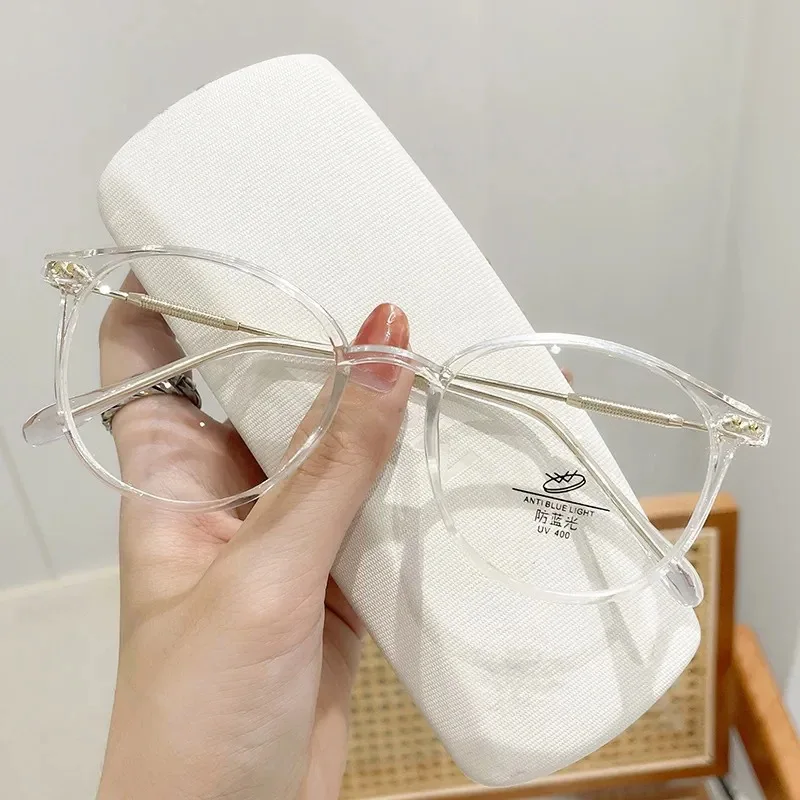 Lady Trendy Finished Myopia Glasses Women Round Frame Blue Light Blocking Eyewear Men Unisex Retro Minus Diopter Eyeglasses - Image 4