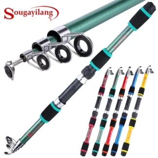 Sougayilang 1.8M Spinning Fishing Rod M Power Telescopic Rock Fishing Rod Carp Feeder Rod Surf Spinning Rod