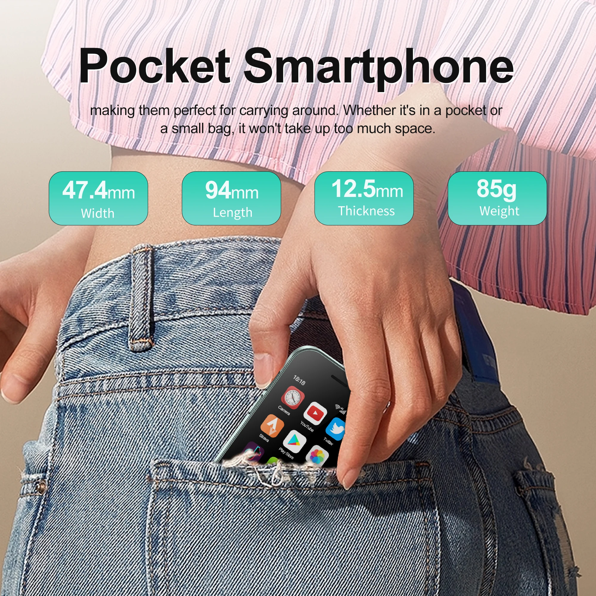 SERVO KING 9000 3.0" HD Display Small Smartphone Android 10.0 Network 4G LTE 2GB+16GB 2000mAh Face Recognition Mini Mobile Phone - Image 7