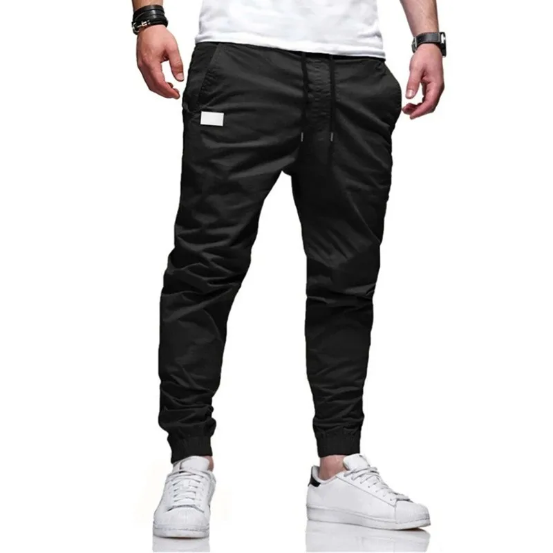 2025New Men's Casual Sports Pants Sweatpants Male Jogger Cargo Harem Pencil Pants Trousers Multi-pocket Sweatwear - Image 5