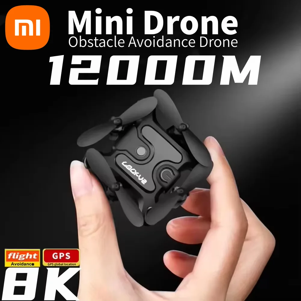 Xiaomi V2 Mini Drone Professional 8k HD Camera 5G Wifi FPV Air Pressure Altitude Hold Foldable Quadcopter RC Drone Toys