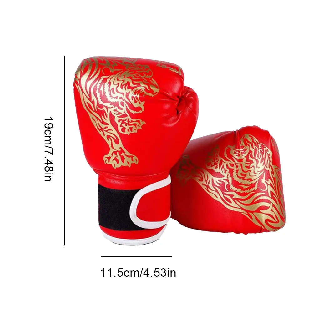 2pcs Boxing Training Fighting Gloves Breathable PU Leather Boxing Training Gloves Sanda Sparring Muay Thai MMA Karate Gloves - Image 5
