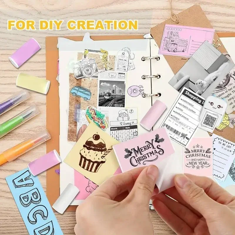 Mini Printer Color Sticker Thermal Paper Label Paper Sticker Photo Papers For PeriPage PAPERANG Poooli 57mm width Photo Printer - Image 10