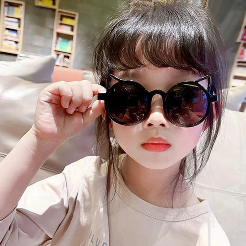 Girls Boys Cute Animal Cartoon Ears Sunglasses Outdoor Sun Protection Children Lovely Vintage Sunglasses Protection Classic Kids - Image 4