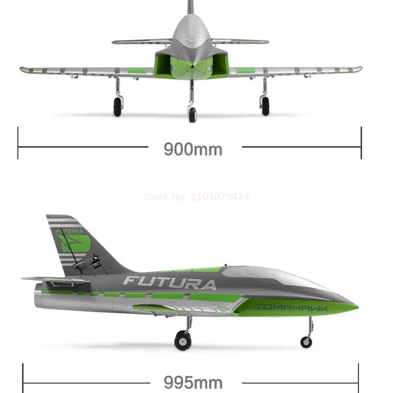 FMS RC Airplane 64mm Futura Tomahawk With Flaps Sport Trainer Ducted Fan EDF Jet 3 Color Model Hobby Plane Aircraft Avion PNP - Image 6