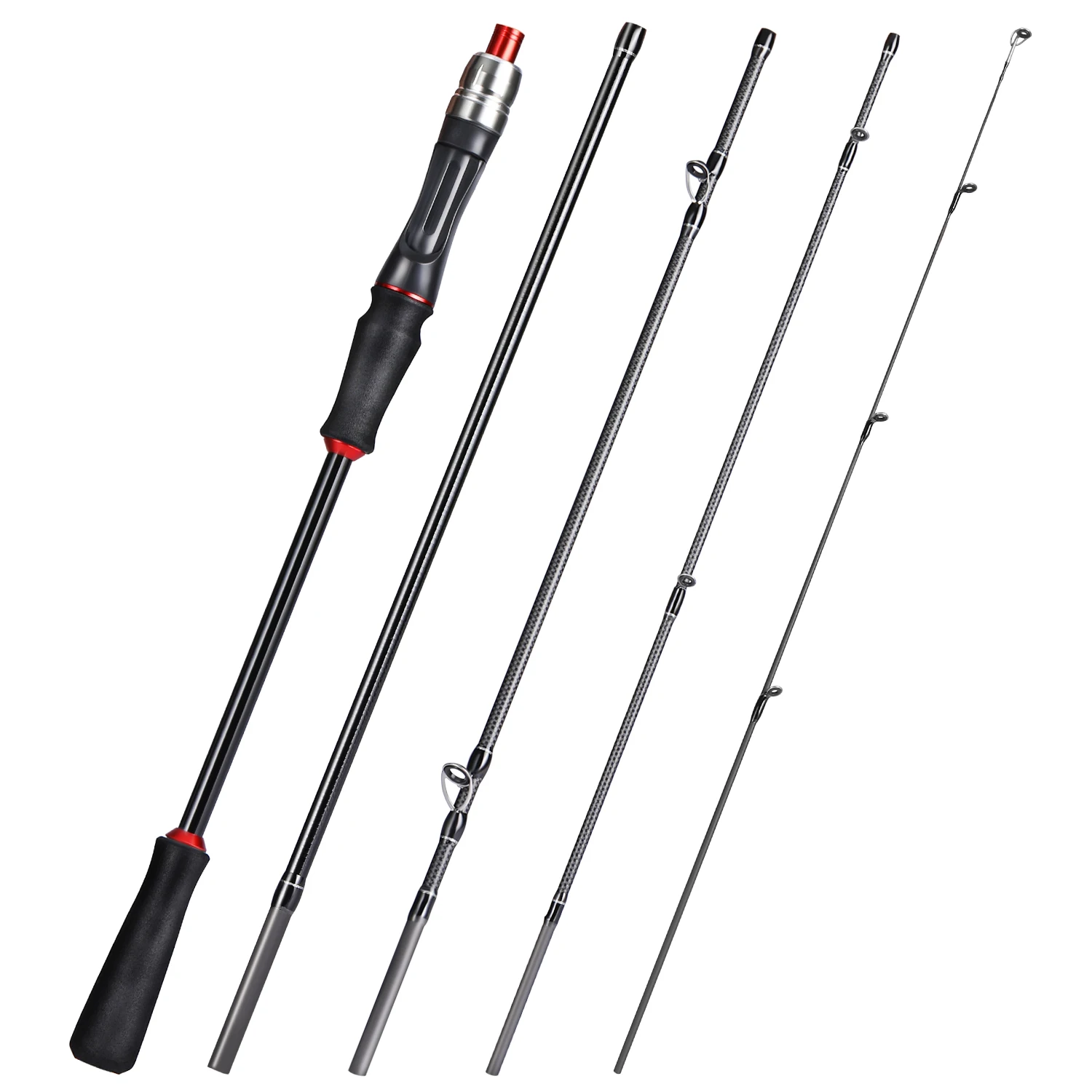 Sougayilang 1.8m 2.1m Lure Fishing Rod Carbon Fiber Spinning Casting Fishing Rod Bait Weight 10-30g Travel Fishing Pole Pesca - Image 2
