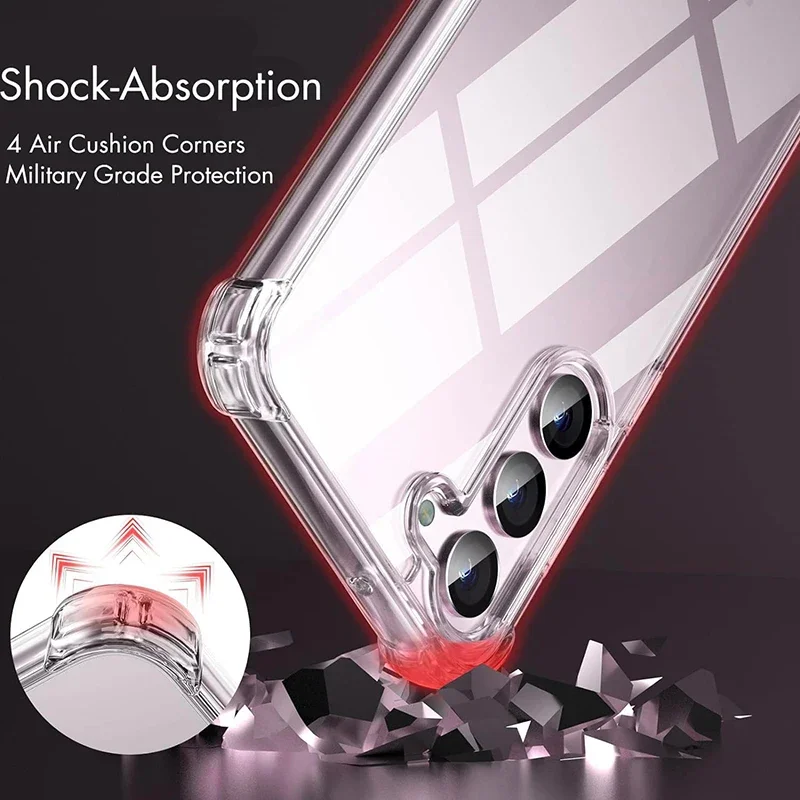 Hybrid Shockproof Case For Samsung Galaxy S25 FE S24 S23 S21 S22 Plus Ultra Clear Hard Case For Samsung A56 A36 A54 A34 A53 A33 - Image 3