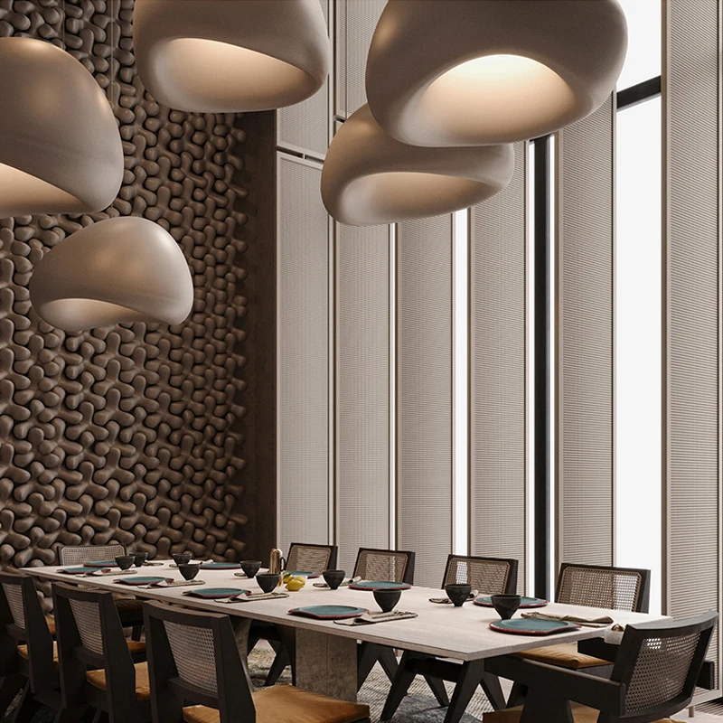 Nordic Wabi Sabi Pendant Lights Modern LED Ceiling Chandelier Lights for Living Room Bedroom Dining Room Home Decor Hanging Lamp - Image 4