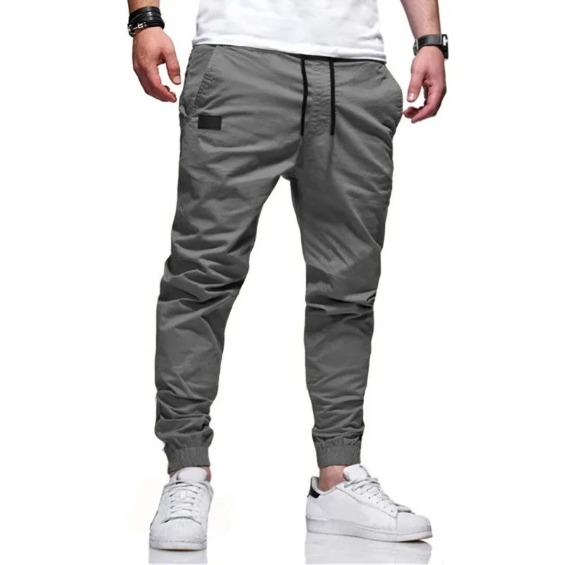 2025New Men's Casual Sports Pants Sweatpants Male Jogger Cargo Harem Pencil Pants Trousers Multi-pocket Sweatwear - Image 2