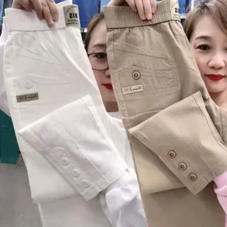 Women's New 2024 Original Cotton Linen Spring Summer Cropped Pants Loose Fit Casual Slimming Thin Style Versatile Long Leg Pants