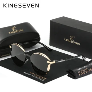 KINGSEVEN Fashion Cat Eye Polarized Sunglasses Women Luxury Ladies Driving Butterfly Glasses Men UV400 Large Frame Eyewear