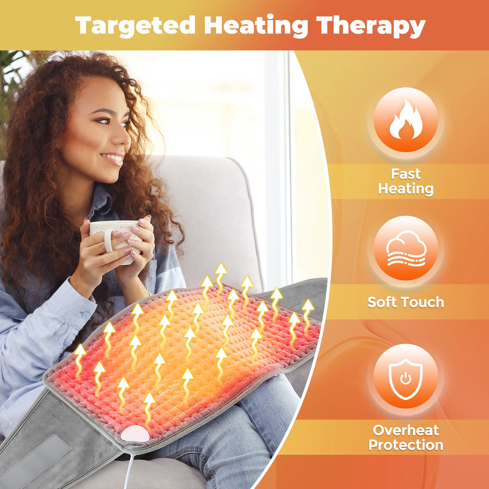 Electric Heating Waist Belt Portable Thermal Pad Office Home Adjustable Temperature Lumbar Belt Warming Abdomen Back Hand Warmer - Image 2