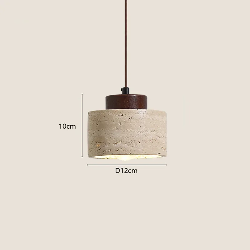 apanese modern designer wabi-Sabai bedroom bedside lighting bar B&B yellow cave stone chandelier bedside hanging wire lamp - Image 4