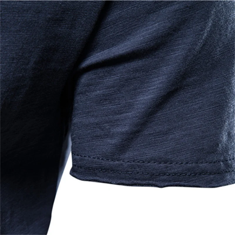 100% Cotton Men T-shirt Casual Soft Fitness Summer Thin T-shirts Men's Home Clothes O-Neck Short Sleeve Soild T Shirt for Men - Image 6