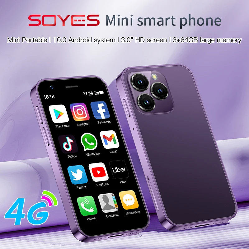 Top Selling SOYES XS16 mini 4G Smartphone 3.0inch 3GB RAM 64GB ROM Android 8.0 5MP Camera Dual SIM With Play Store WhatsAPP - Image 4
