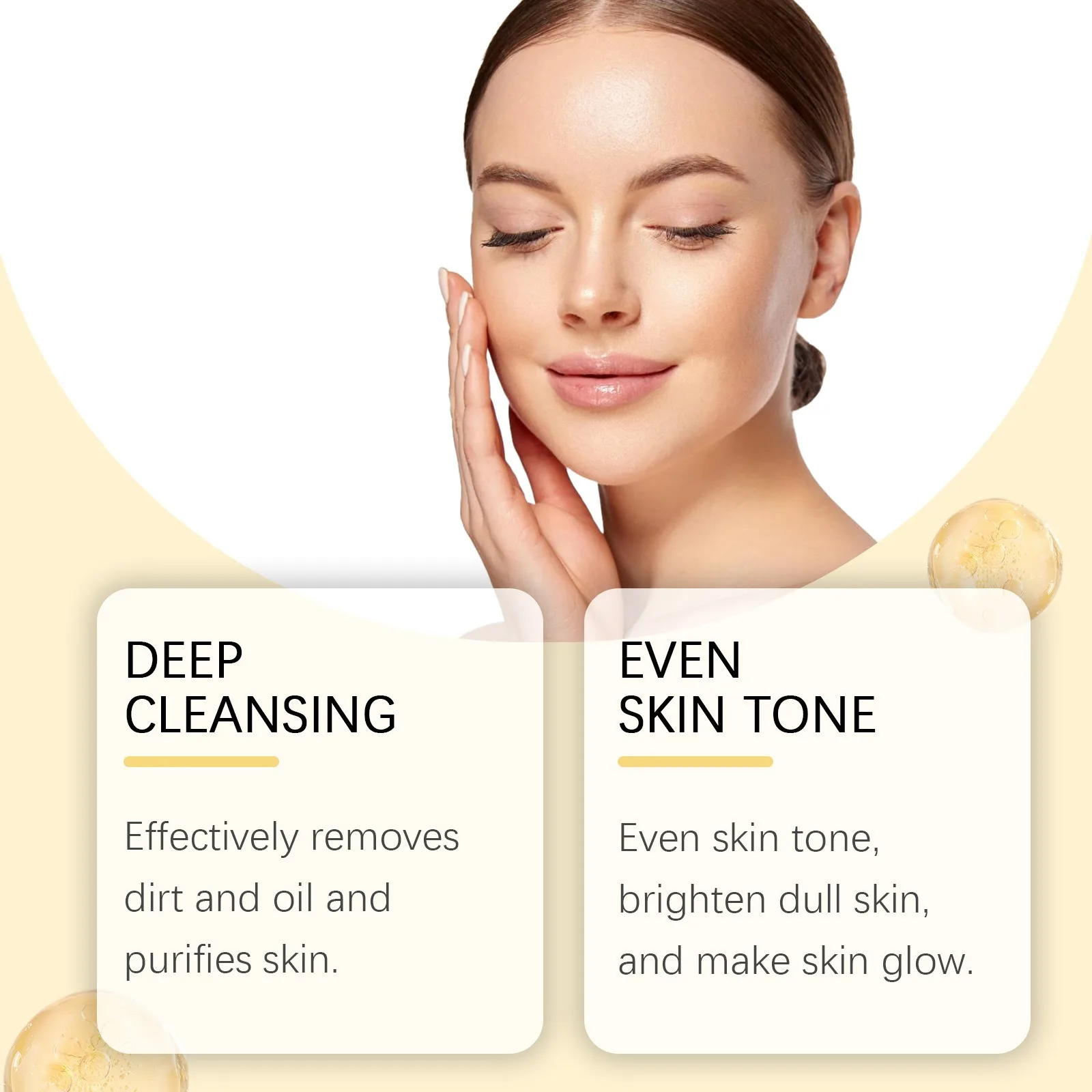 Vitamin C Exfoliating facial mask Turmeric Exfoliating facial mask Improve Pore Deep Cleaning facial mask Apply facial mask - Image 2