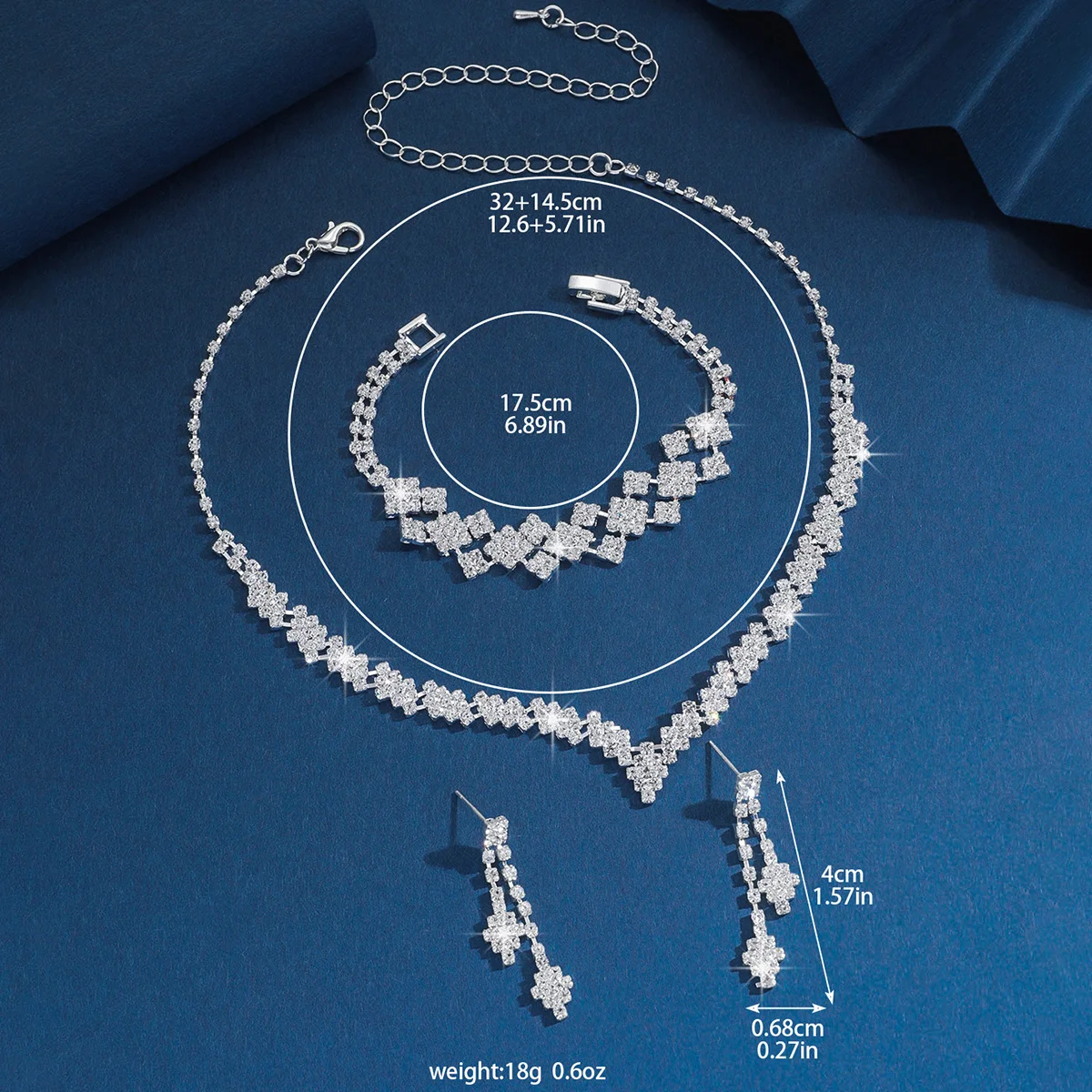 4/3 Pieces Of Wedding Season Women's Claw Chain Series Earrings, Necklaces, Bracelets, Jewelry Sets, Banquet And Holiday Gifts92 - Image 6