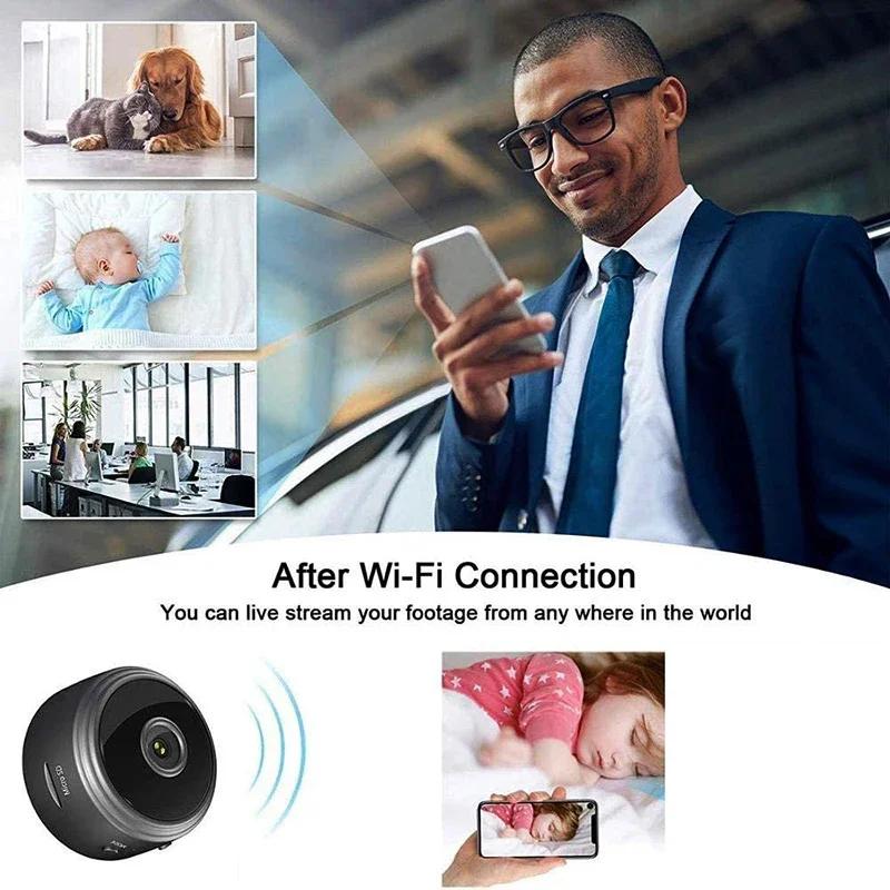 9 WiFi Mini Camera Wireless Video Recorder Voice Recorder Security Monitoring Camera Smart Home For Infants And Pets - Image 3