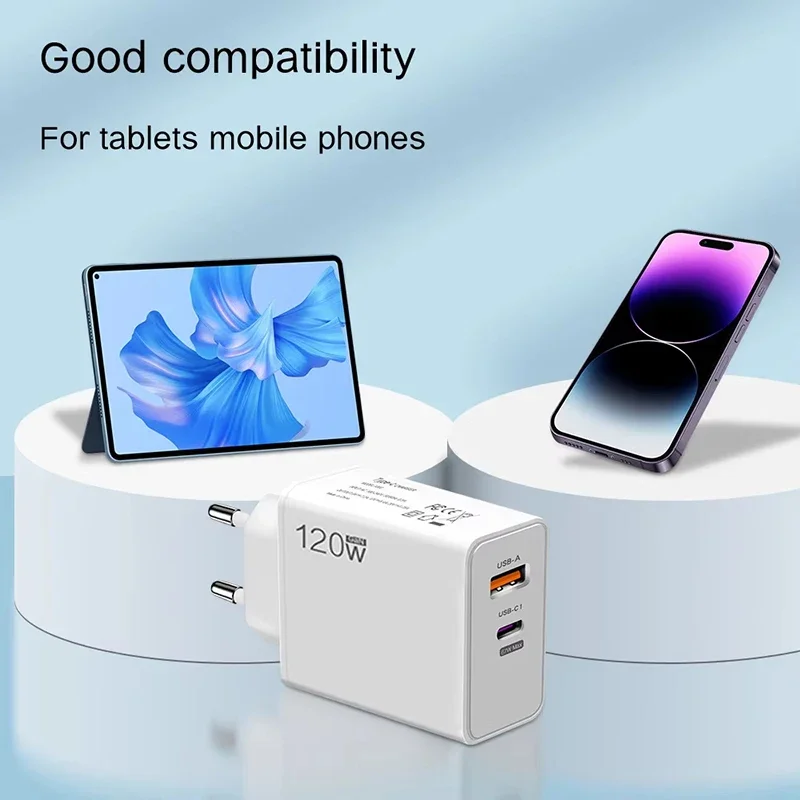 Xiaomi 120w Super Fast Charging GaN Head Flash Charging EU US UK Mobile Phone Charger Suitable For Apple Xiaomi Huawei Samsung - Image 9