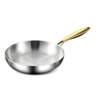 Kitchen Frying Pan 316 Food Grade Stainless Steel Pan Non-stick Pan Gas Stove Induction Cooker Universal Kitchen Cooking Pot