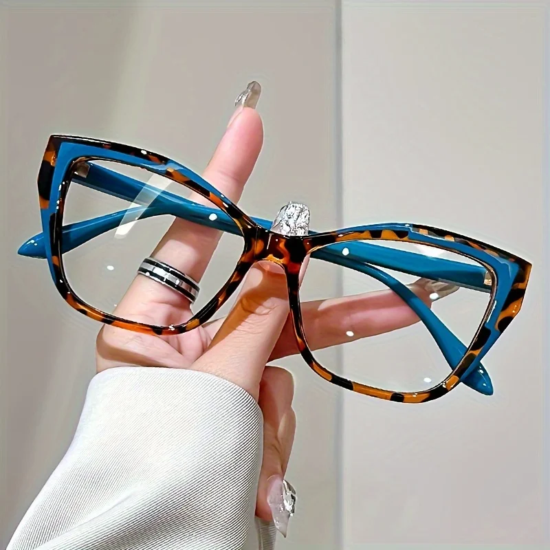 Elegant cat eye reading glasses for women-fashionable color block design, anti-blue light, 1.0 to 4.0 strength - Image 7