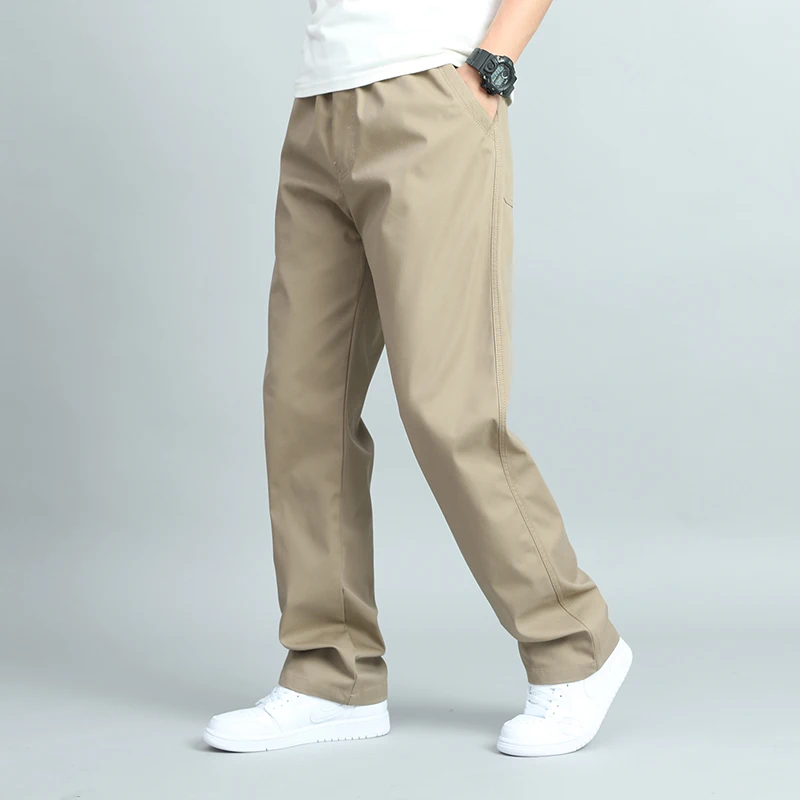 Big Size Men's Casual Cotton Trousers Loose Fit Straight Pants Multi Pocket Big Man Long Pants Mens Jogger Pants Summer Autumn - Image 7