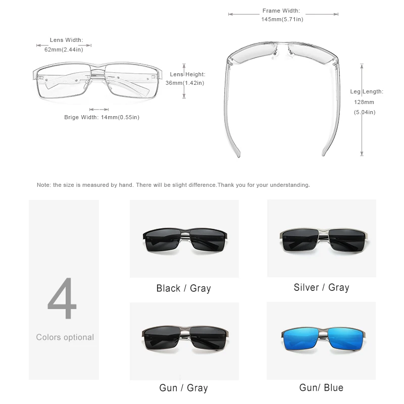 KINGSEVEN New Photochromic Sunglasses Men Chameleon Polarized Pilot Sun Glasses Driving Square Eyewear Men's Sun Glasses Male - Image 3