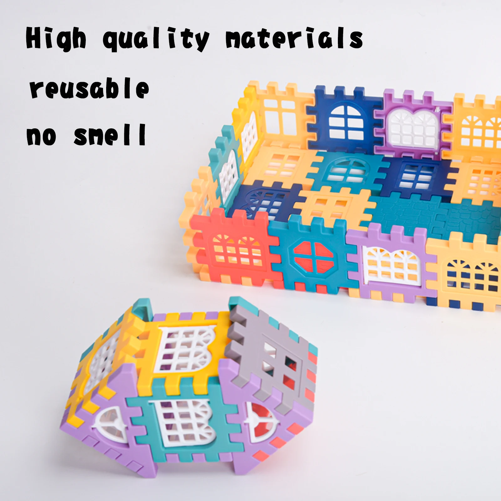 Large scale house building block simulation window design, kindergarten construction, creation of boys and girls large house bui - Image 3