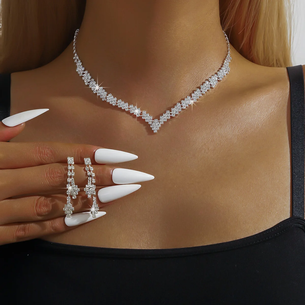 4/3 Pieces Of Wedding Season Women's Claw Chain Series Earrings, Necklaces, Bracelets, Jewelry Sets, Banquet And Holiday Gifts92 - Image 2