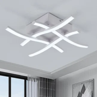 Modern Living Room Light Restaurant 3-color Variable Light Bedroom Balcony LED Ceiling Light 24W Curved Design