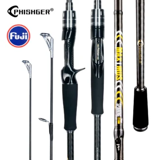 PHISHGER MAXIMUS Traveller Spinning Baitcasting Lure Fishing Rods 1.65m~3.0m Fuji Guide 30T Carbon Ultralight Fast L/ML/M 3-35g