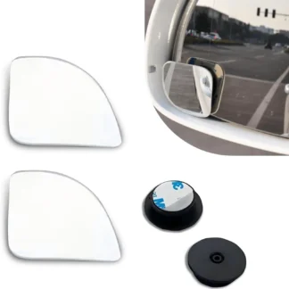 2Pcs Car Blind Spot Mirror, 360 Degree Adjustable HD Glass Convex Mirror, Angle Rear View Mirror for Car SUV Reverse Parking