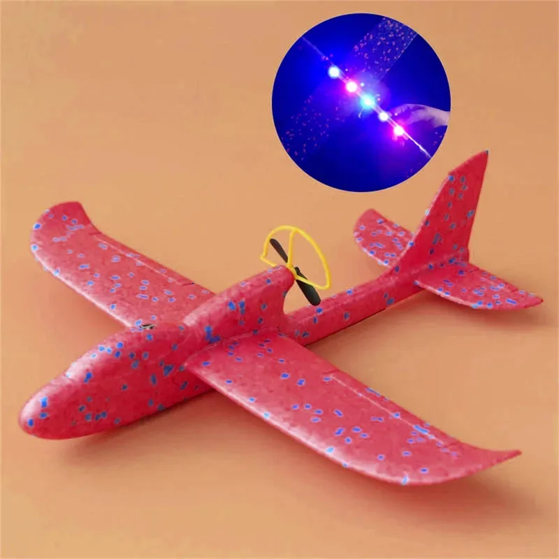 Electric Foam Plane Glider Hand Throw Airplane with LED Light Automatic Flight Planes Outdoor Kids Toys for Children Boys Gifts - Image 6