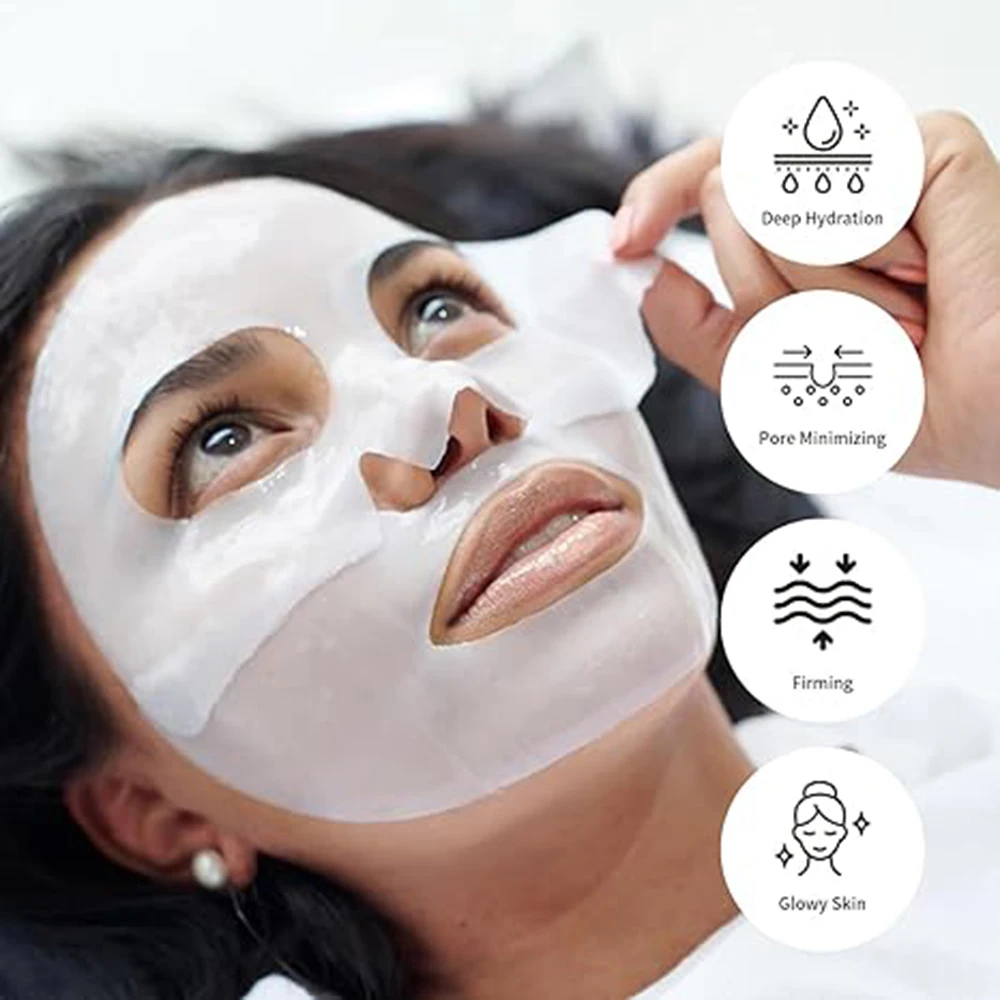 Deep Collagen Anti Wrinkle Lifting Mask Collagen Face Mask Overnight, Deep Collagen Mask for Lifting Firming Moisturizing(5Pack) - Image 3